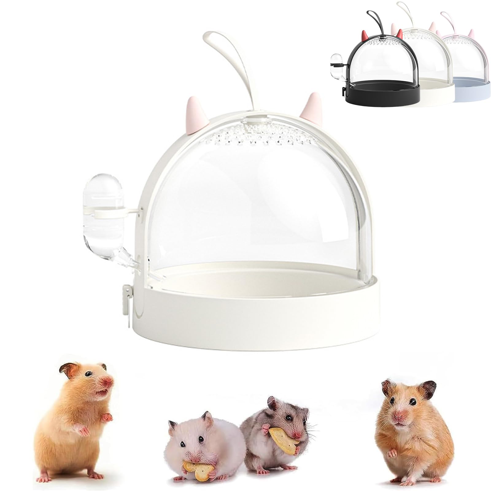 Amazon | ハムスター ケージ お出かけキャリー 透明 ハムスター